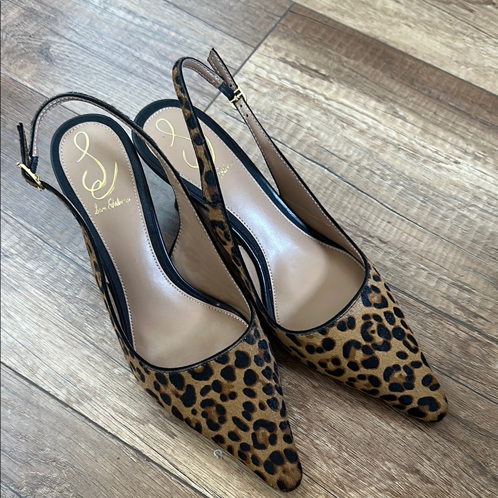 Sam Edelman BIANKA Leopard Print Slingback Heels size 8
